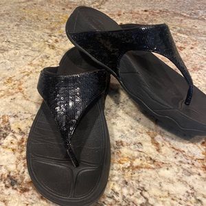 Fitflop Black Sequin Sandals